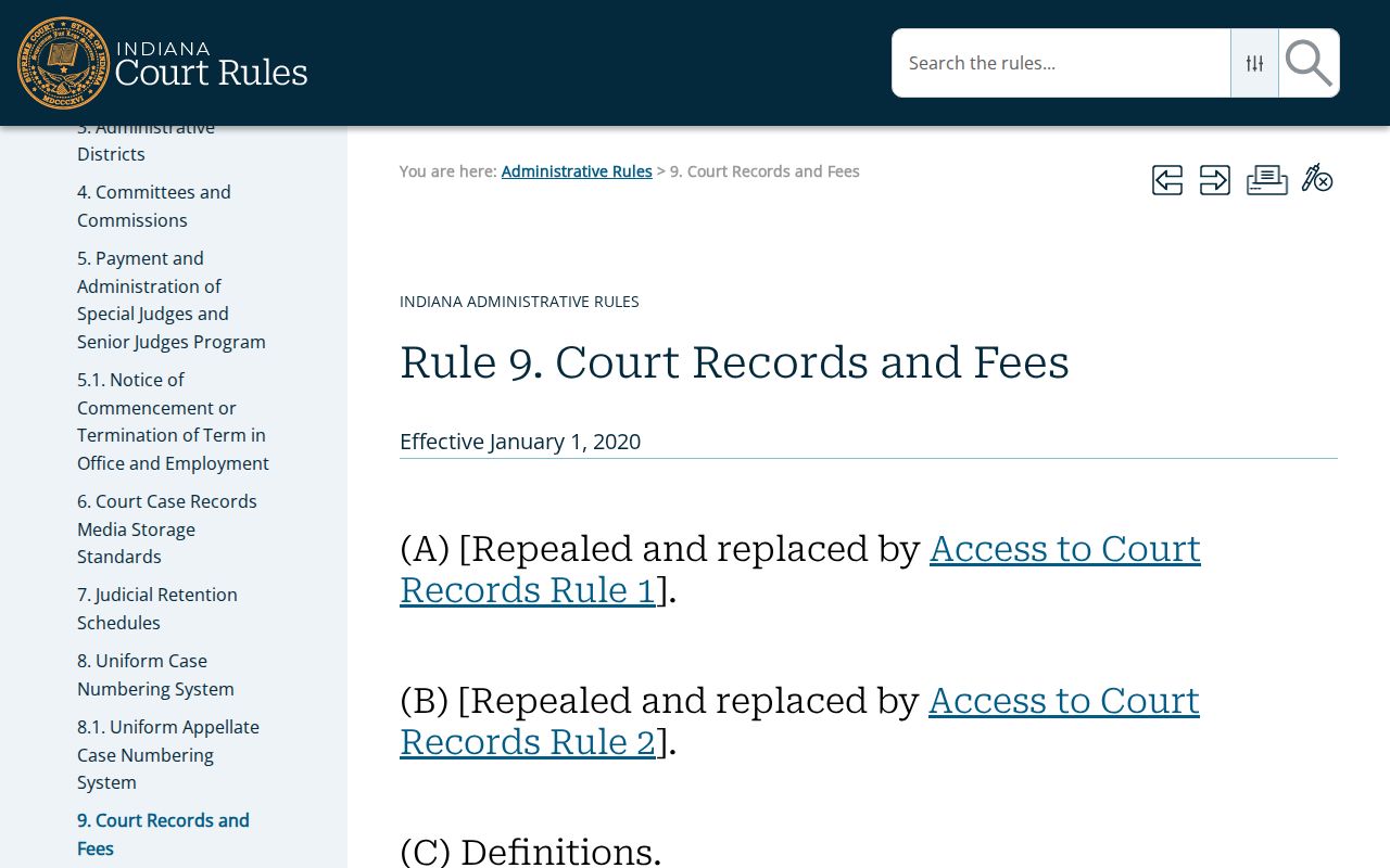Knox County court record remote access rule
