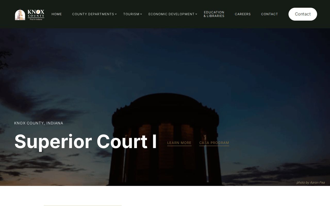 Knox County Superior Court I criminal docket office page