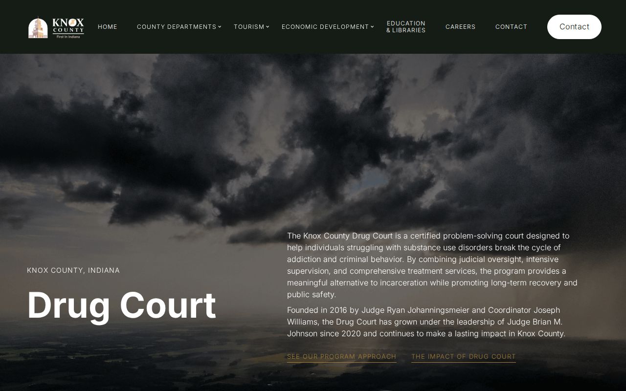 Knox County Drug Court criminal docket program page