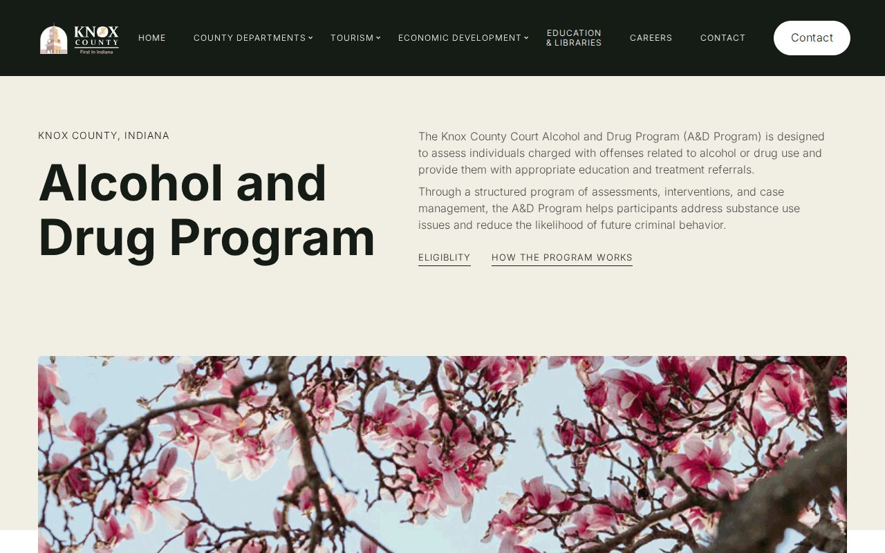 Knox County criminal docket Alcohol and Drug Program page
