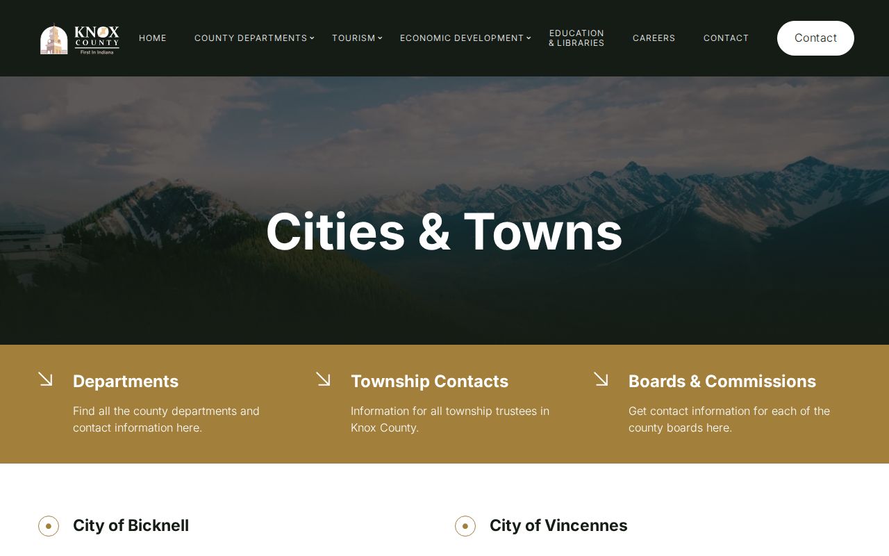 Knox County court docket city and town directory