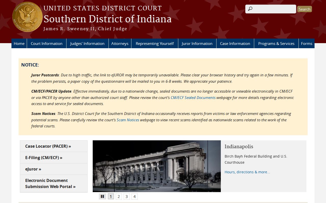 Federal court route separate from Vincennes county dockets